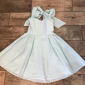 Lauren James Seersucker Bow Dress mint medium